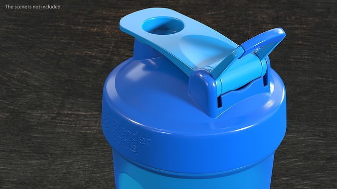 BlenderBottle Classic Bottle with Protein Cyan 3D model 6