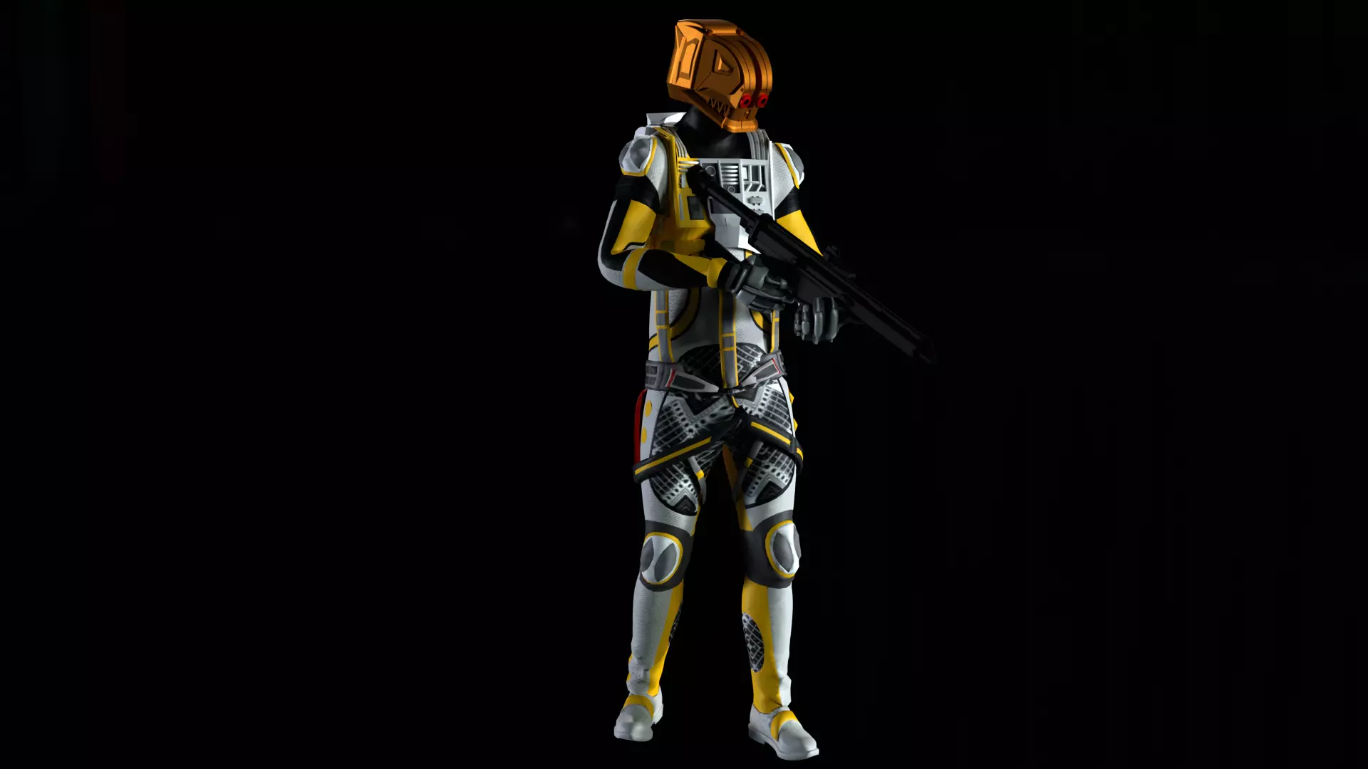Robot Soldier - Assault Soldier Low-poly 3D model_0