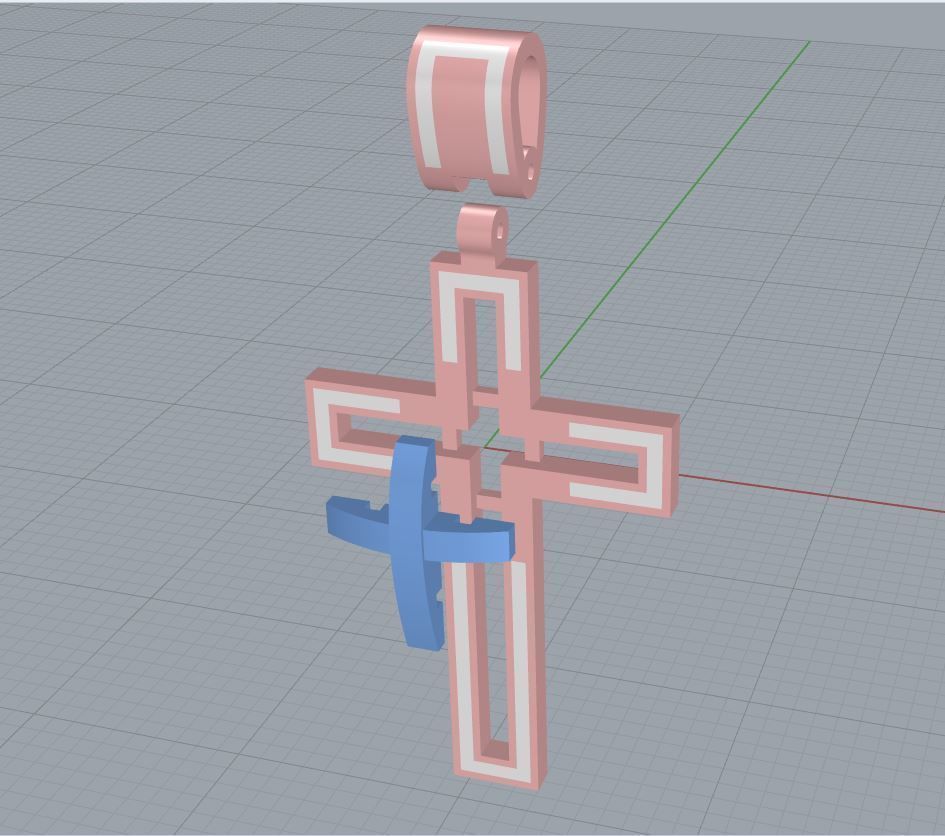 Fashion enamel cross 3D print model STL formats 3D print model_10