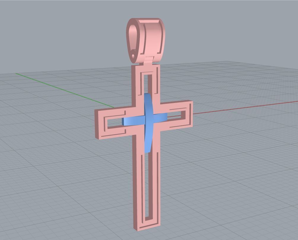 Fashion enamel cross 3D print model STL formats 3D print model_12