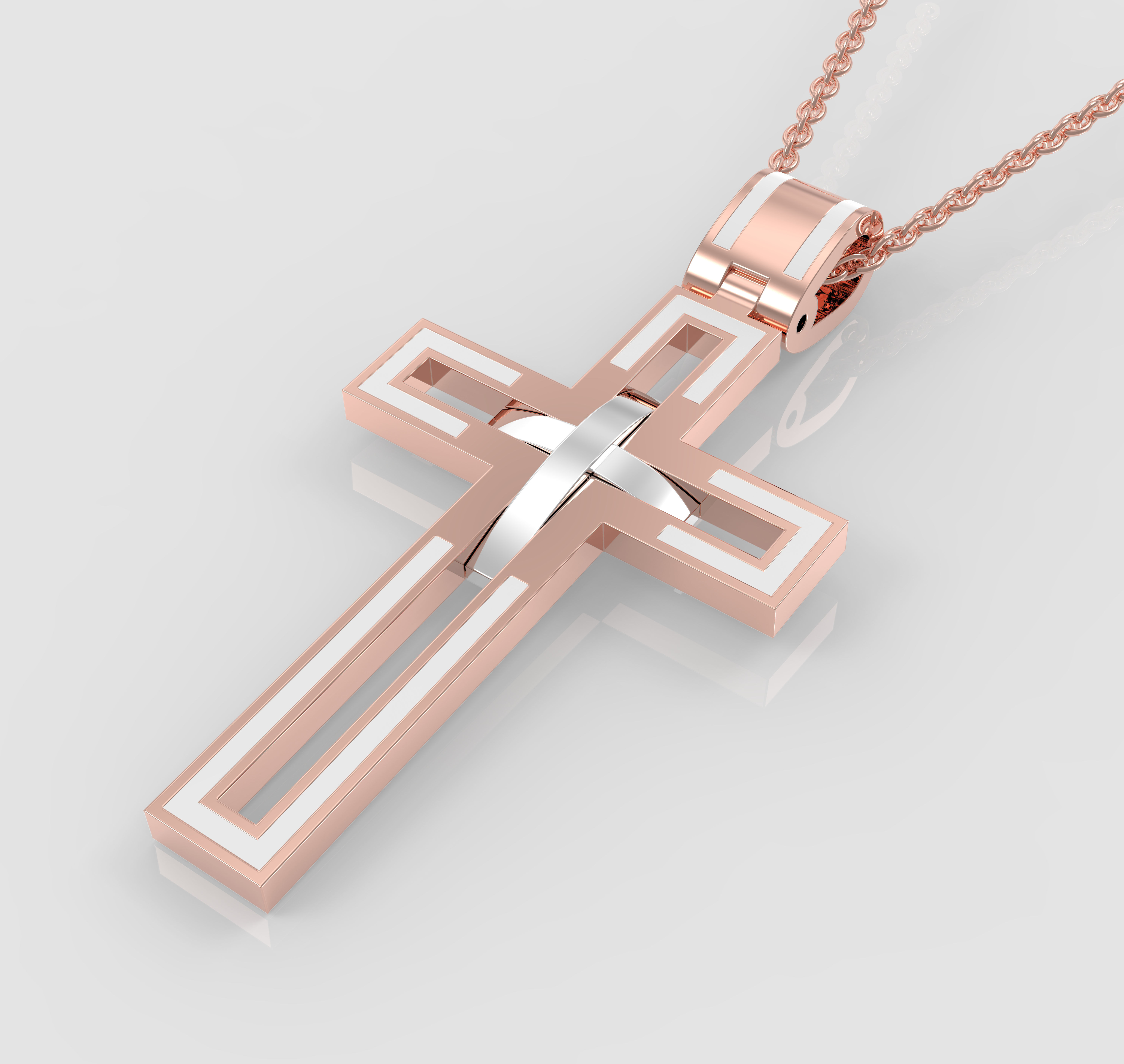 Fashion enamel cross 3D print model STL formats 3D print model_1