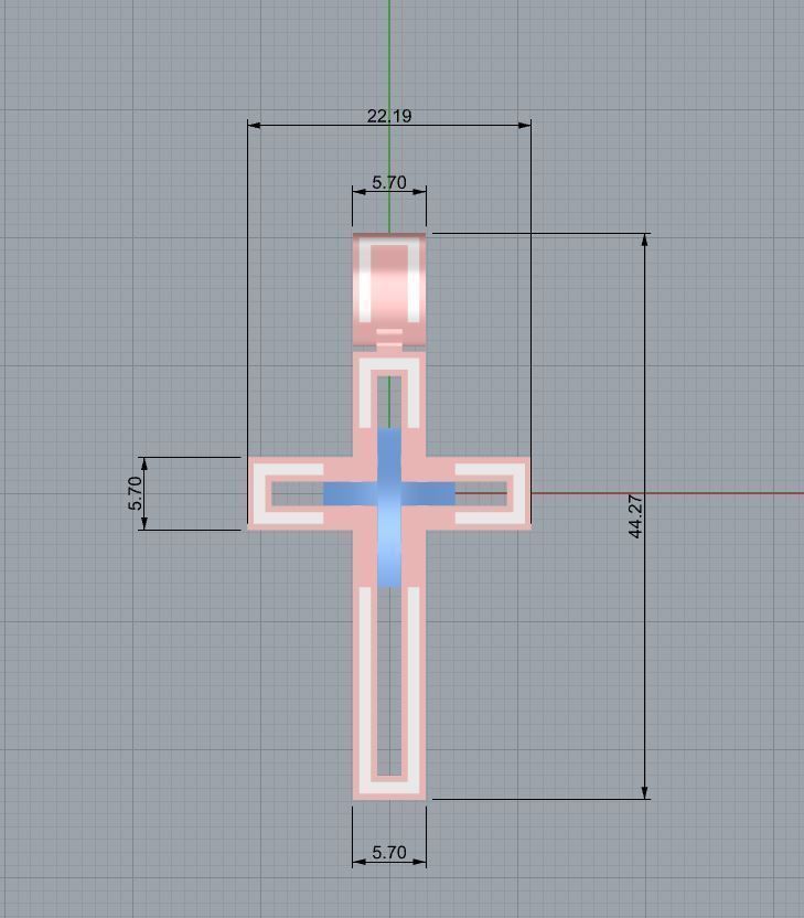 Fashion enamel cross 3D print model STL formats 3D print model_5