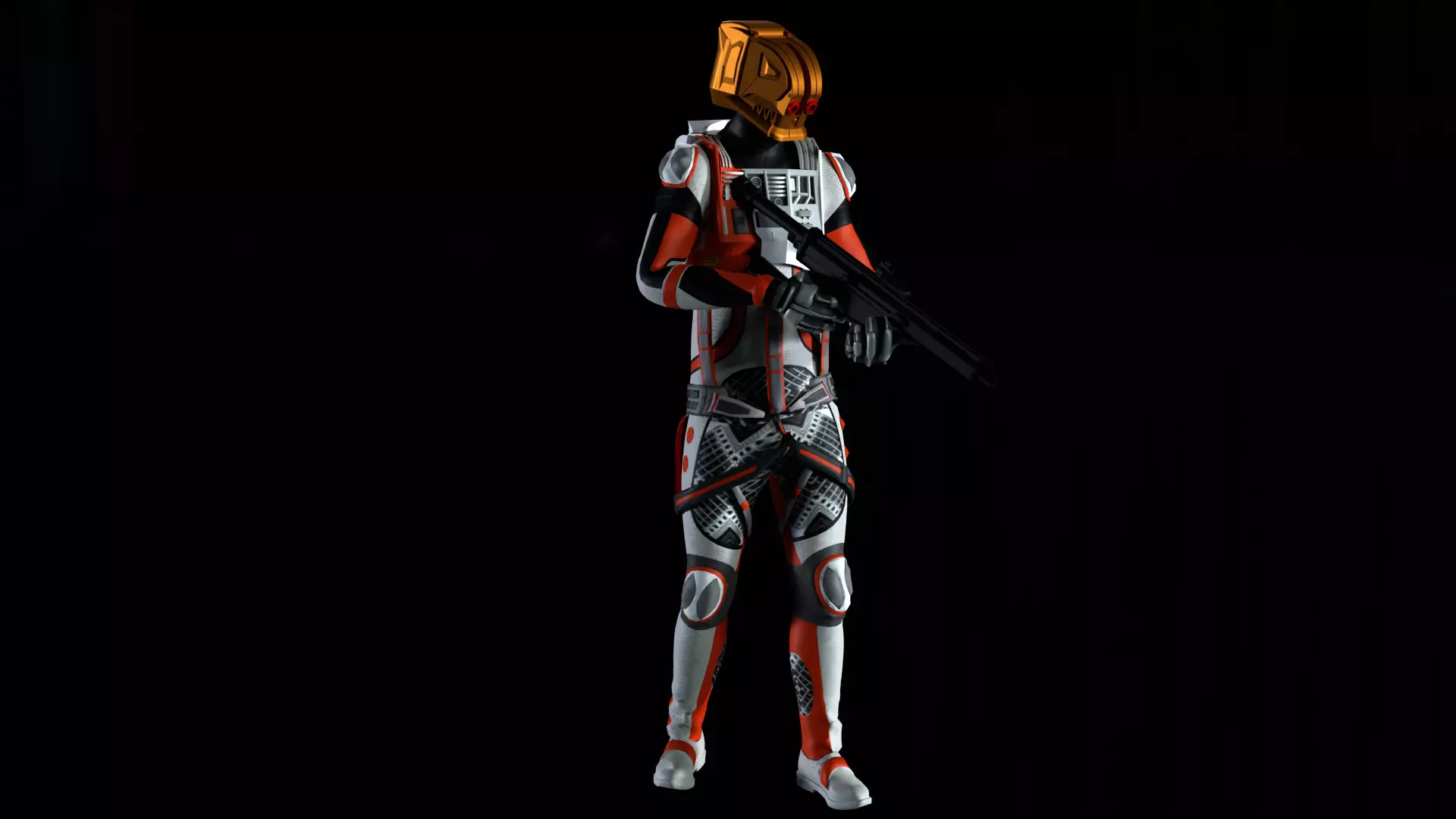 Robot Soldier - Assault Soldier Low-poly 3D model_0