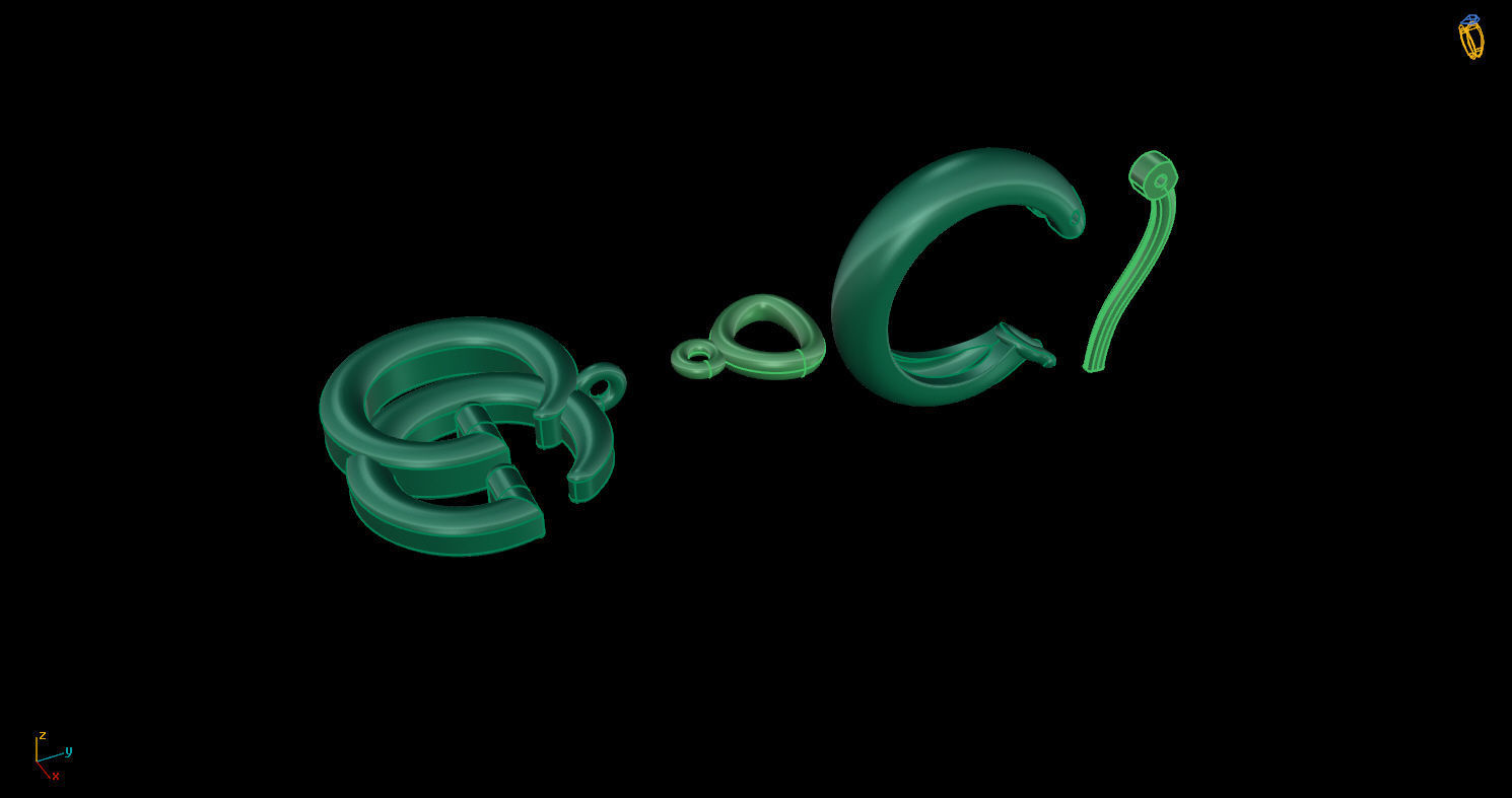 Earrings 14 3D print model_12