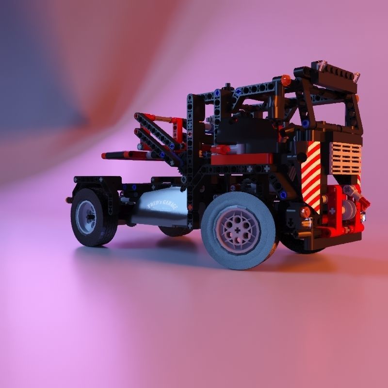 Lego tow truck stl 3D print model_12