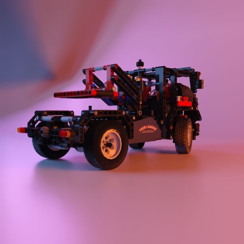 Lego tow truck stl 3D print model_17