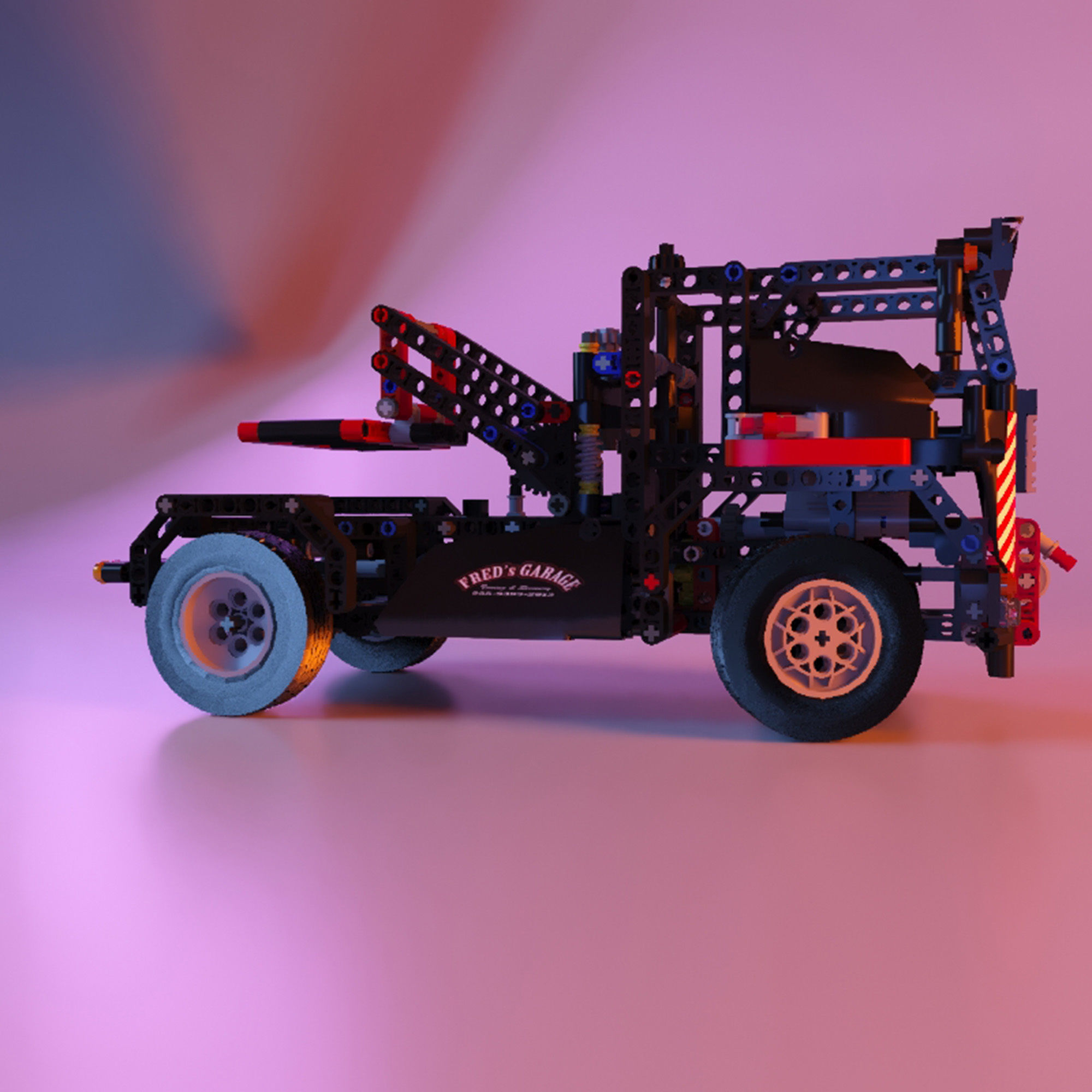 Lego tow truck stl 3D print model_13
