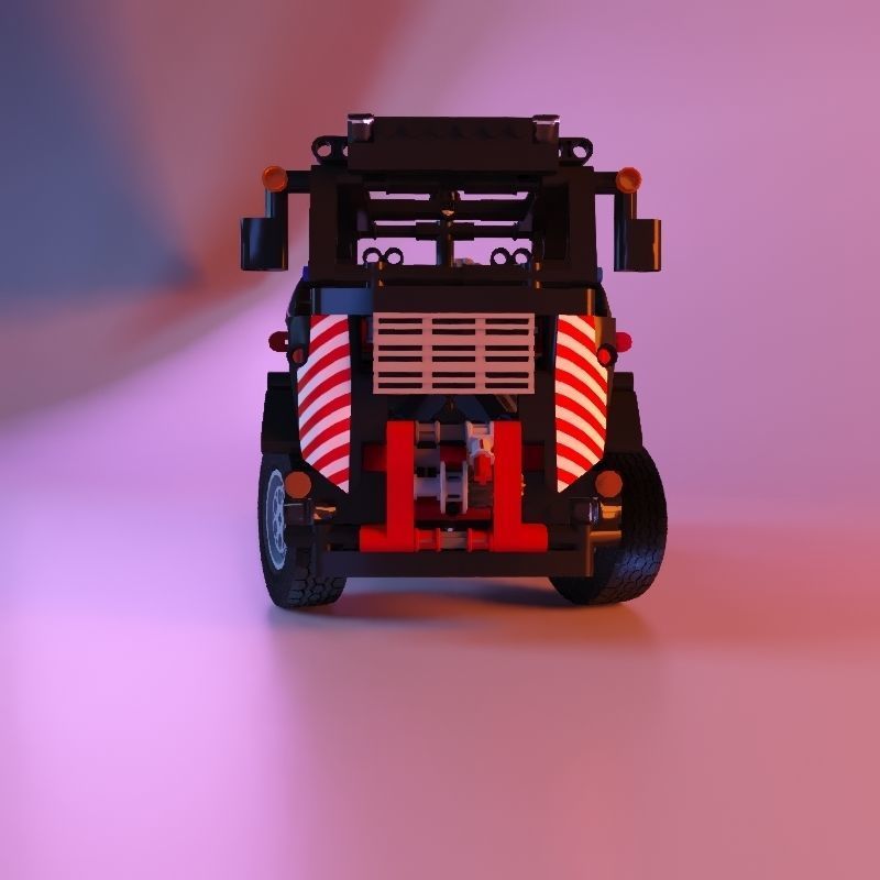 Lego tow truck stl 3D print model_10