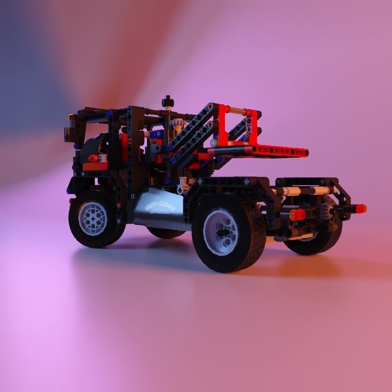 Lego tow truck stl 3D print model_5