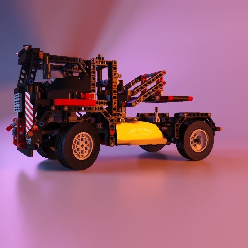 Lego tow truck stl 3D print model_7