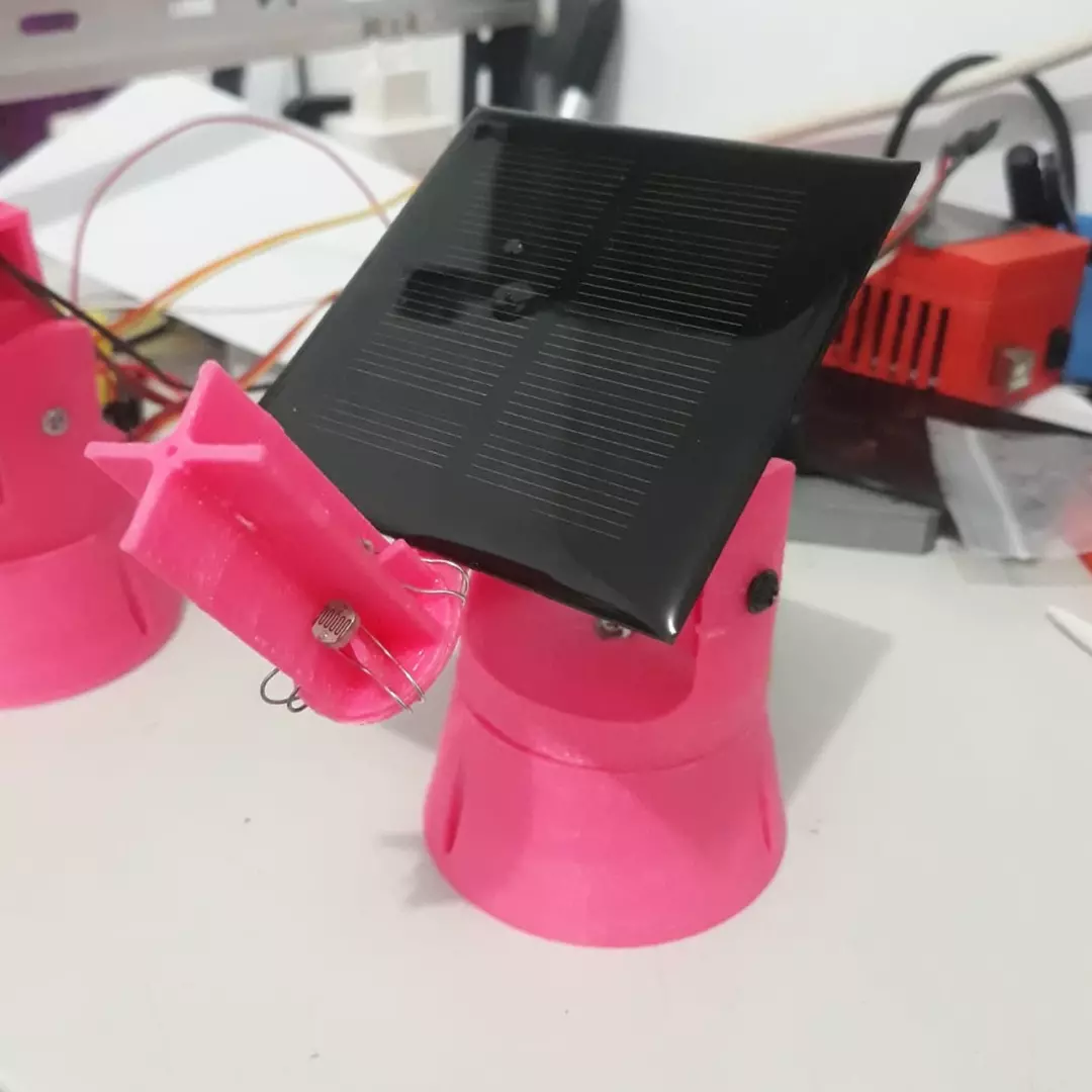 Dual Axis Solar Tracker project 3D print model_0