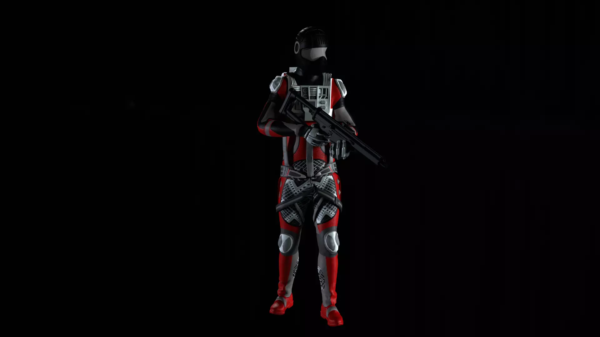 Robot Soldier - Assault Soldier Low-poly 3D model_0