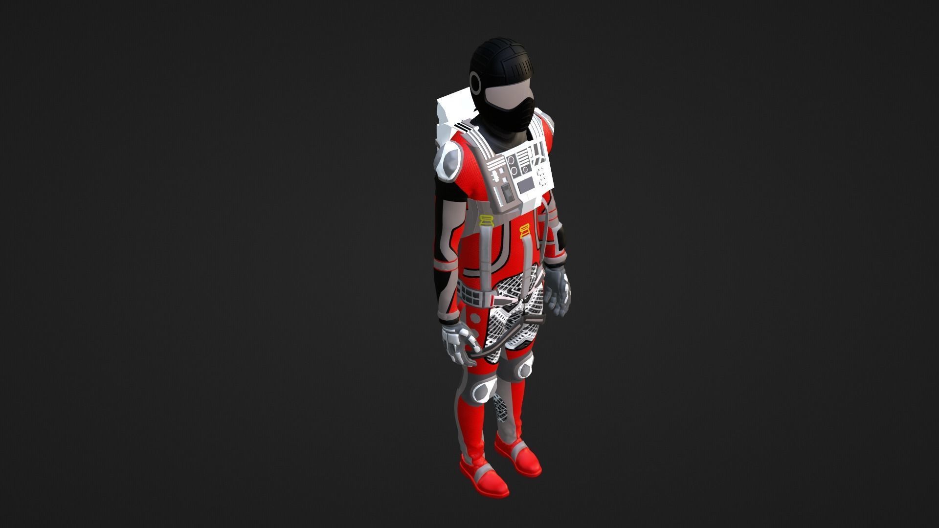 Robot Soldier - Assault Soldier Low-poly 3D model_1
