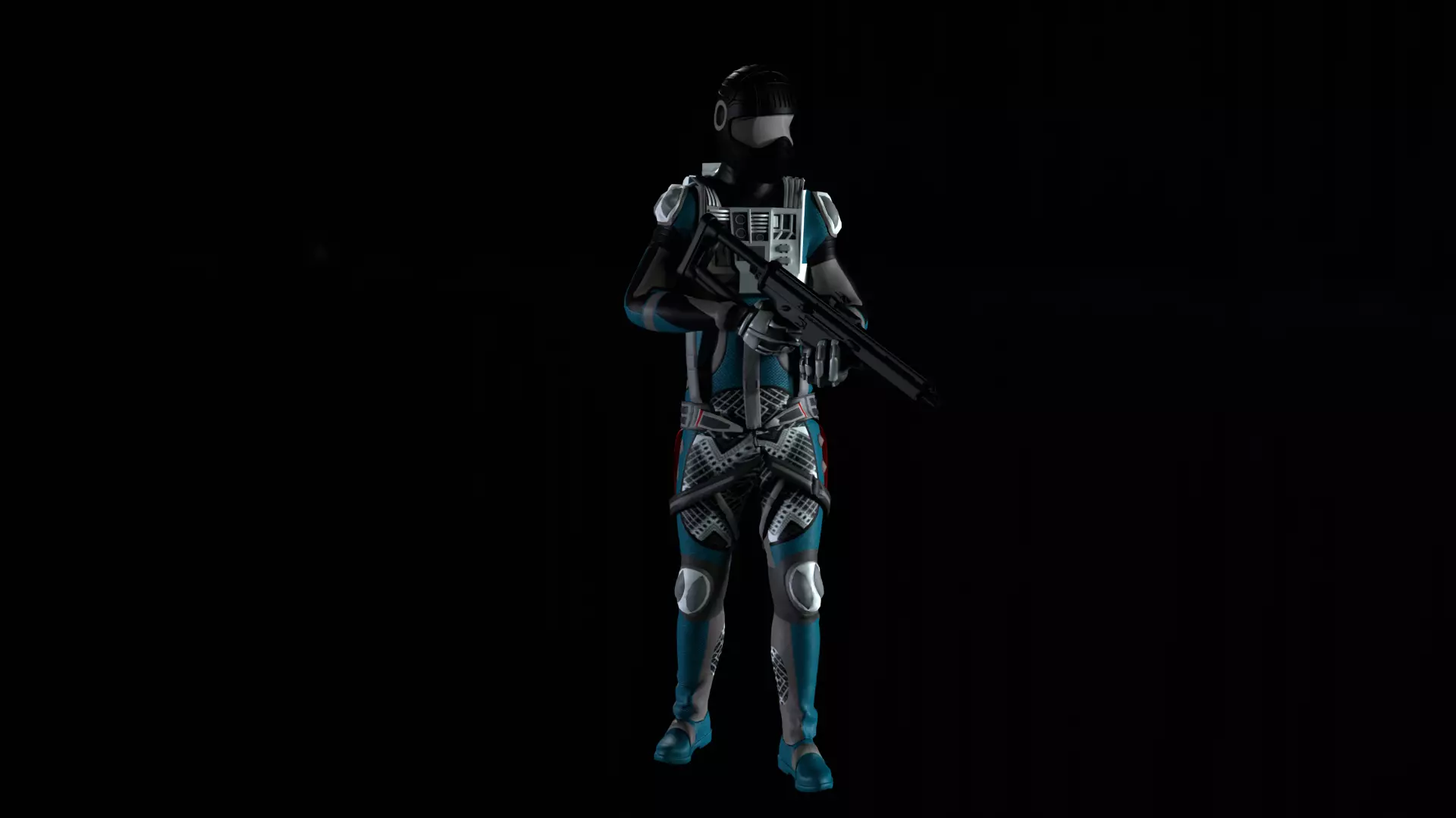 Robot Soldier - Assault Soldier Low-poly 3D model_0