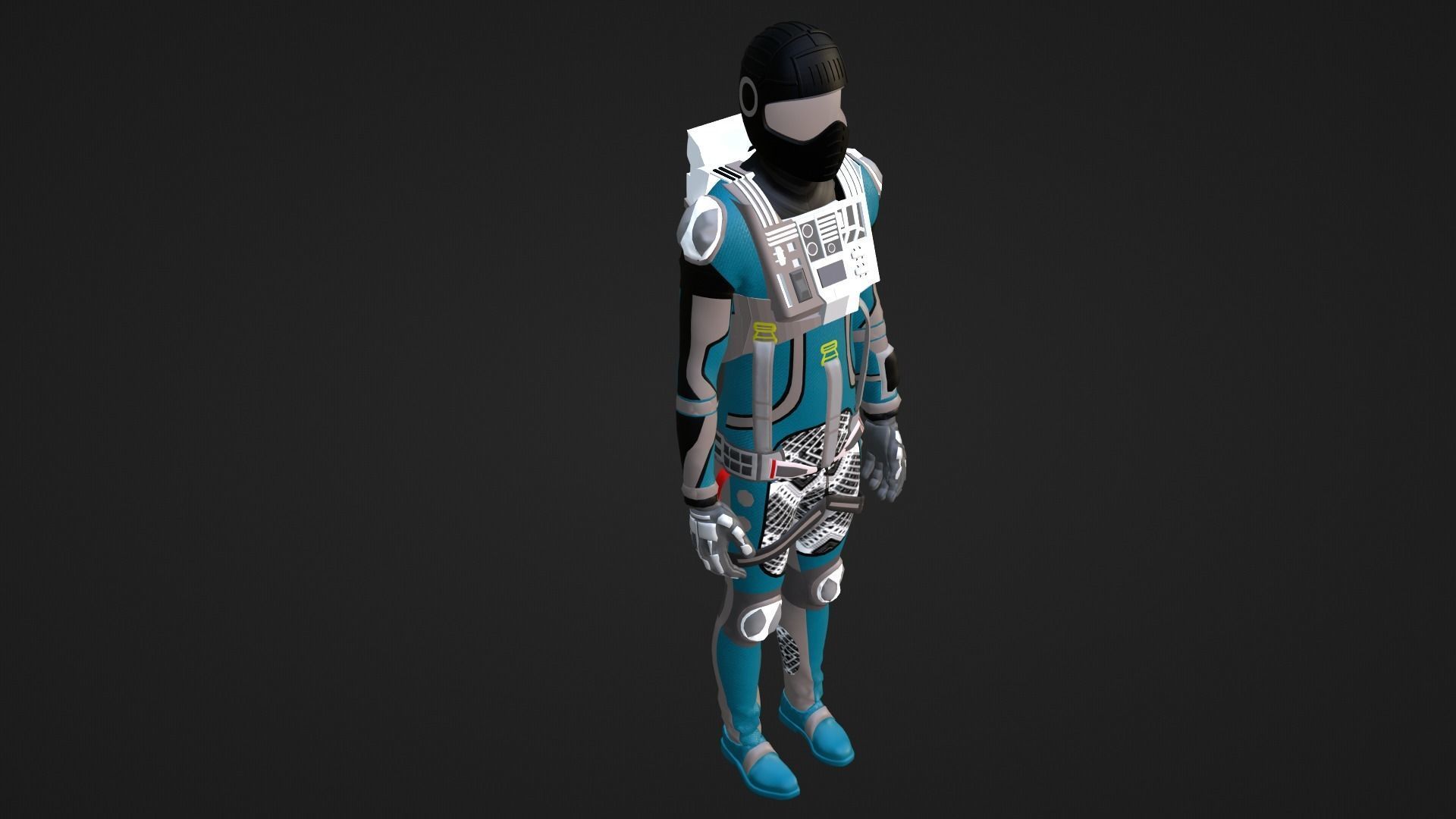 Robot Soldier - Assault Soldier Low-poly 3D model_1