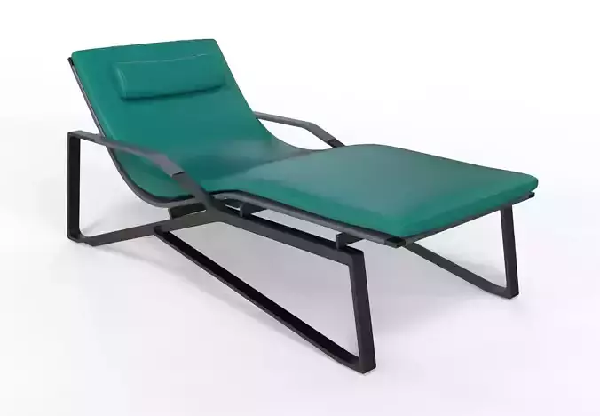 Sun lounger chair pool furniture outdoor 3d model