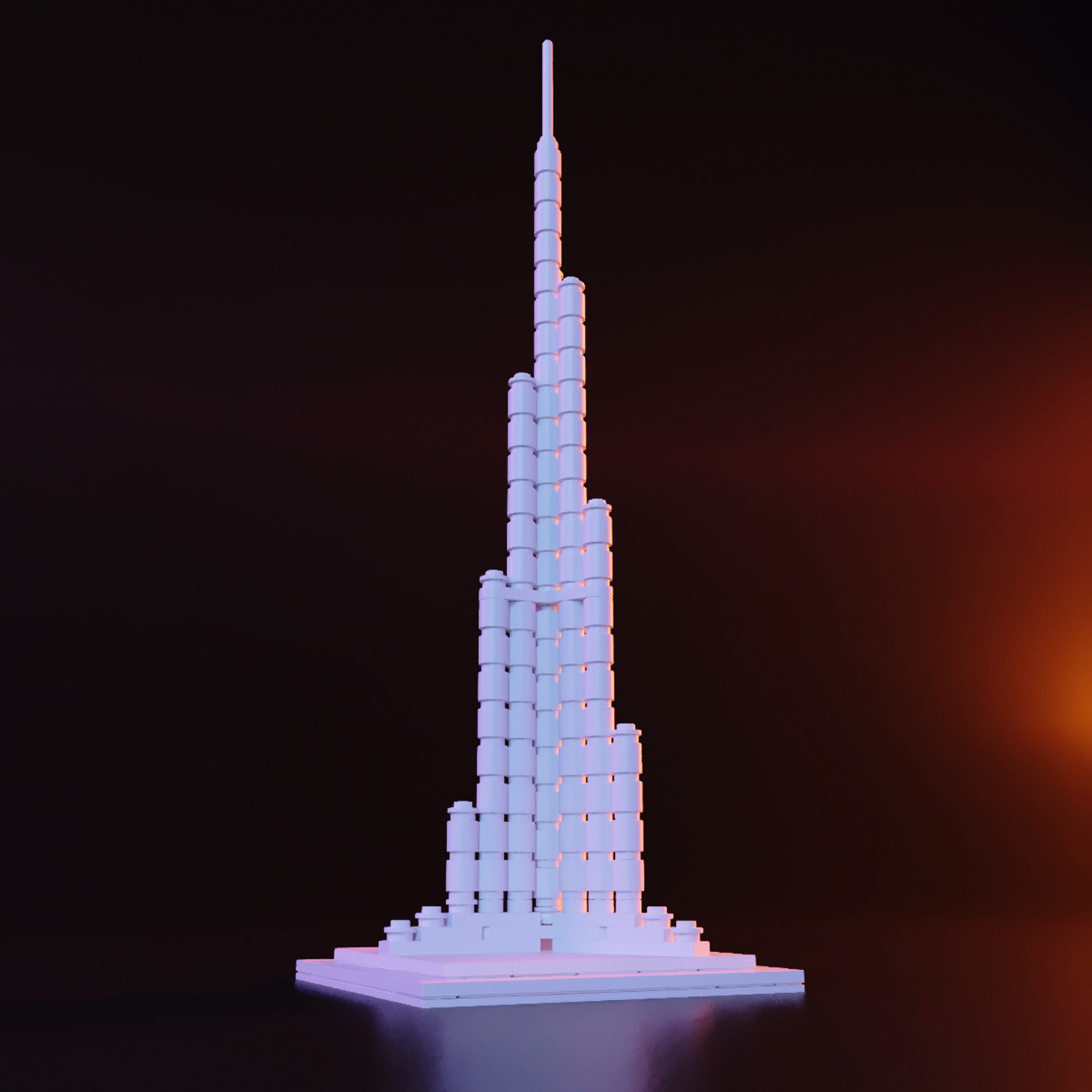 Lego Burj Khalifa 3D model 3D printable | CGTrader
