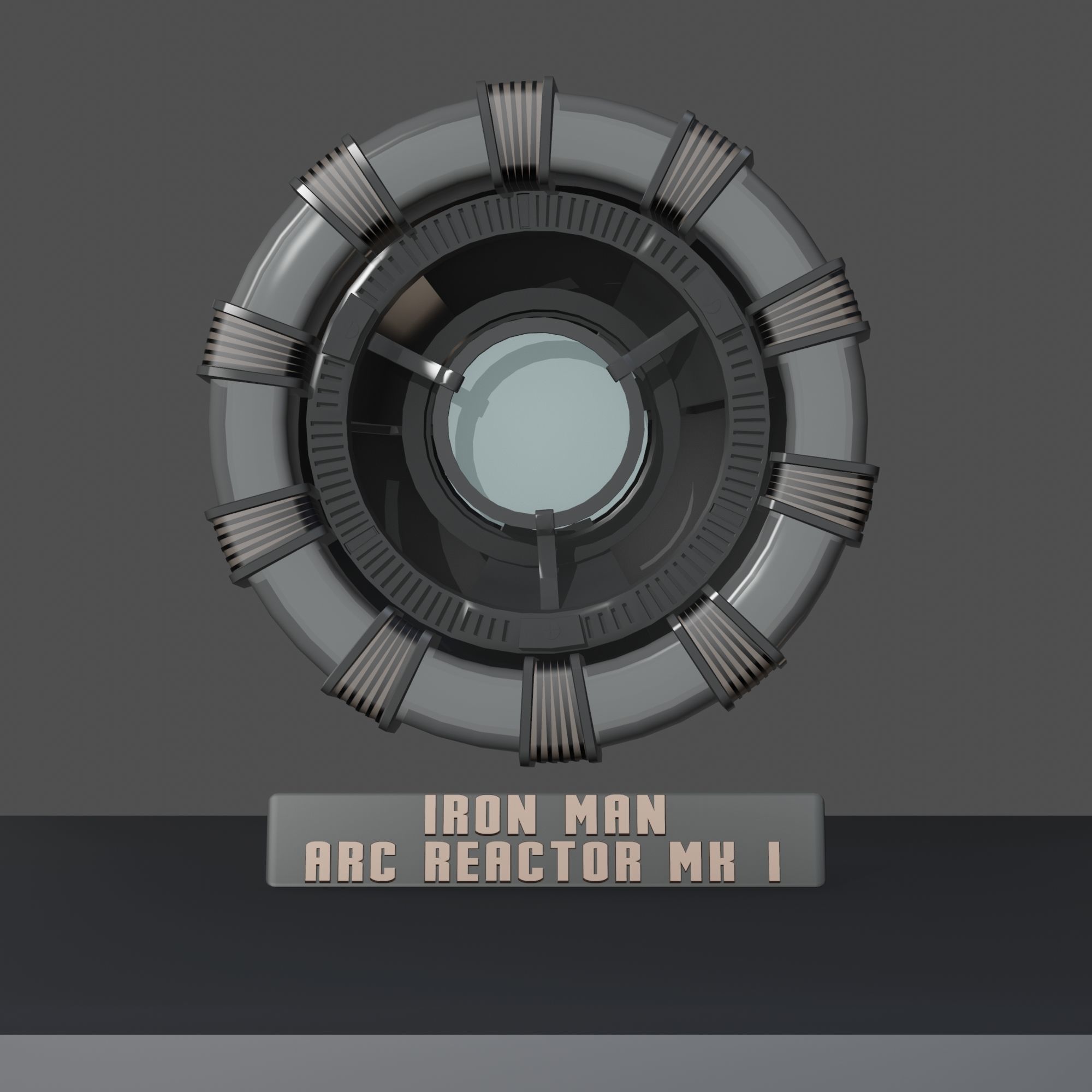 Iron Man Arc Reactor Mark 1 Free low-poly 3D model_6
