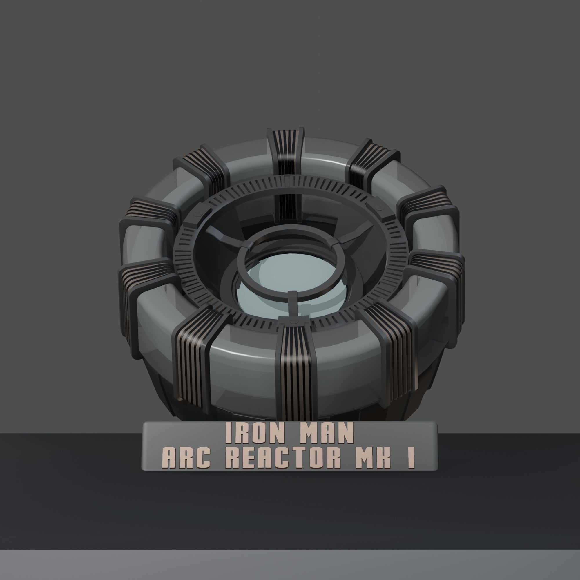 Iron Man Arc Reactor Mark 1 Free low-poly 3D model_4