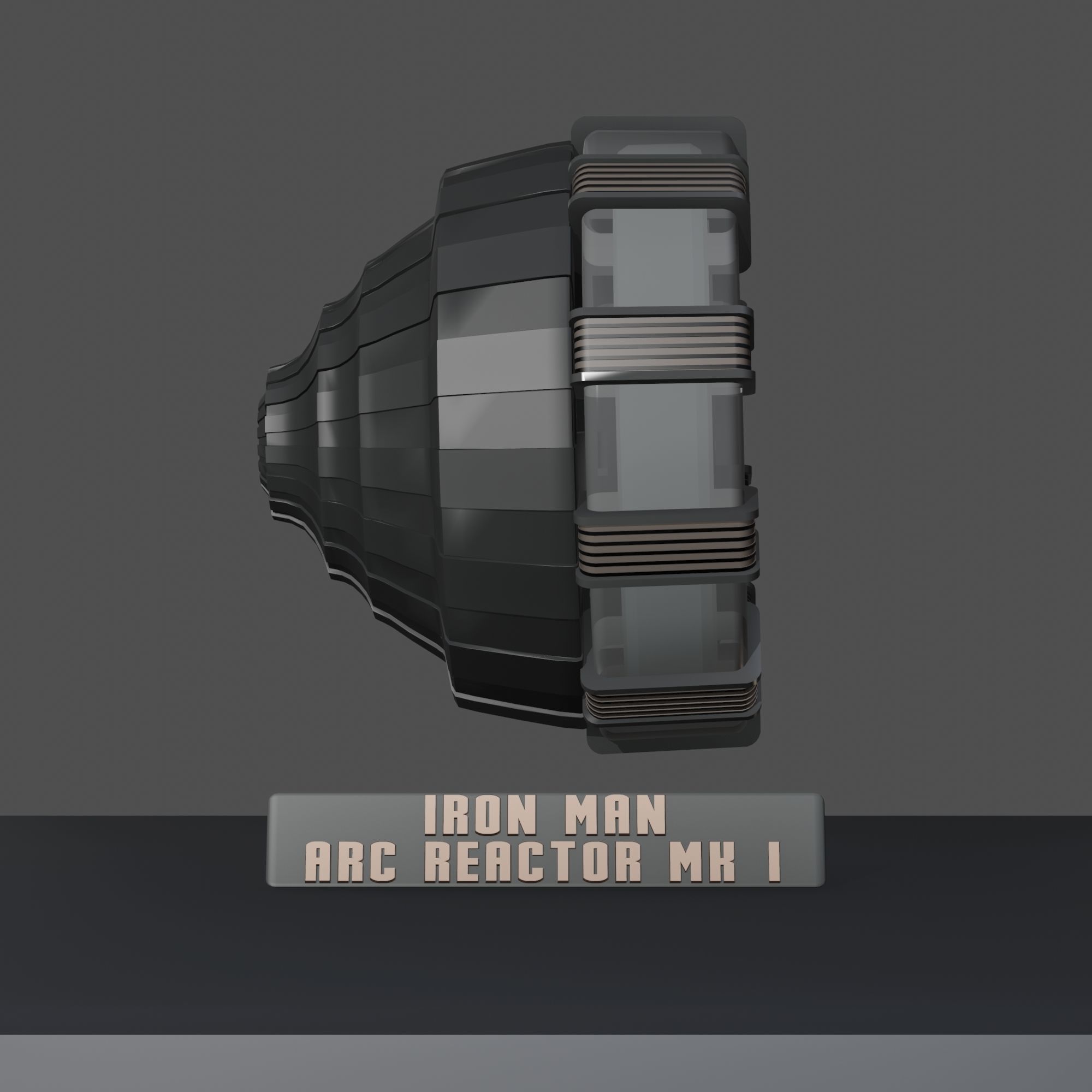 Iron Man Arc Reactor Mark 1 Free low-poly 3D model_7