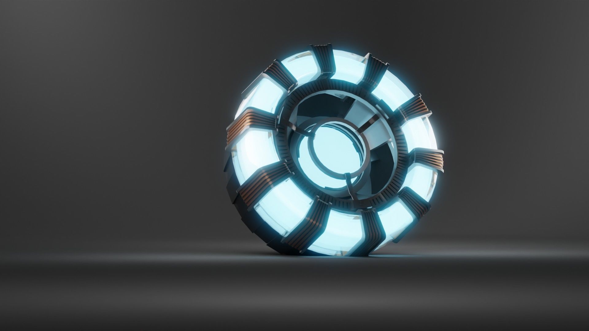 Iron Man Arc Reactor Mark 1 Free low-poly 3D model_3