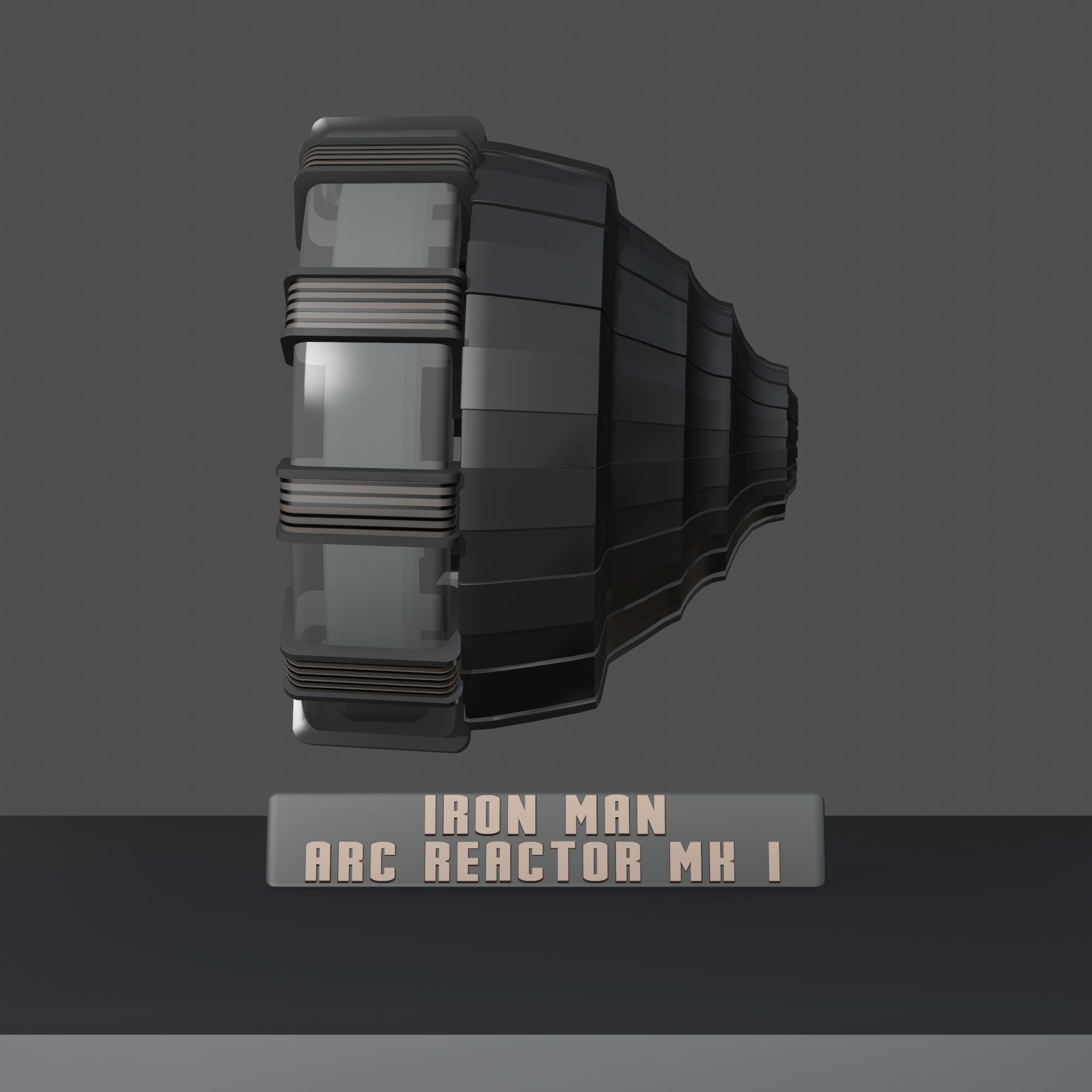 Iron Man Arc Reactor Mark 1 Free low-poly 3D model_5