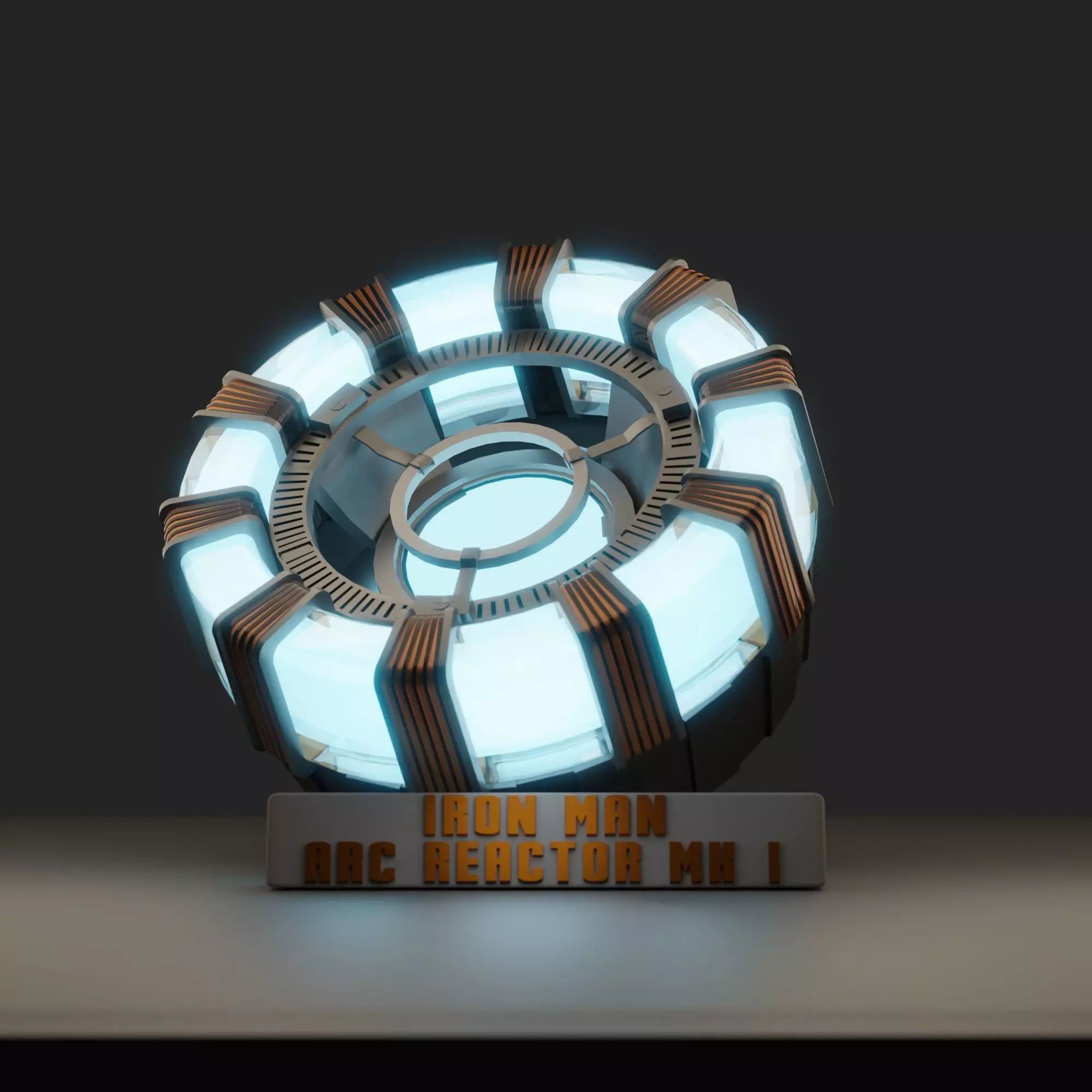 Iron Man Arc Reactor Mark 1 Free low-poly 3D model_0
