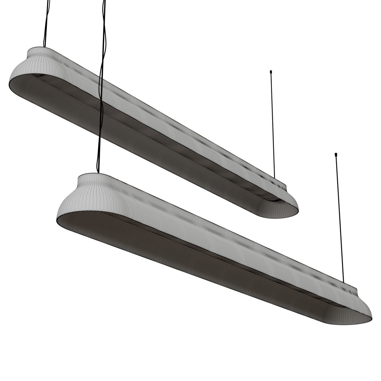 Pc Linear Pendant Lamp 3D model_4