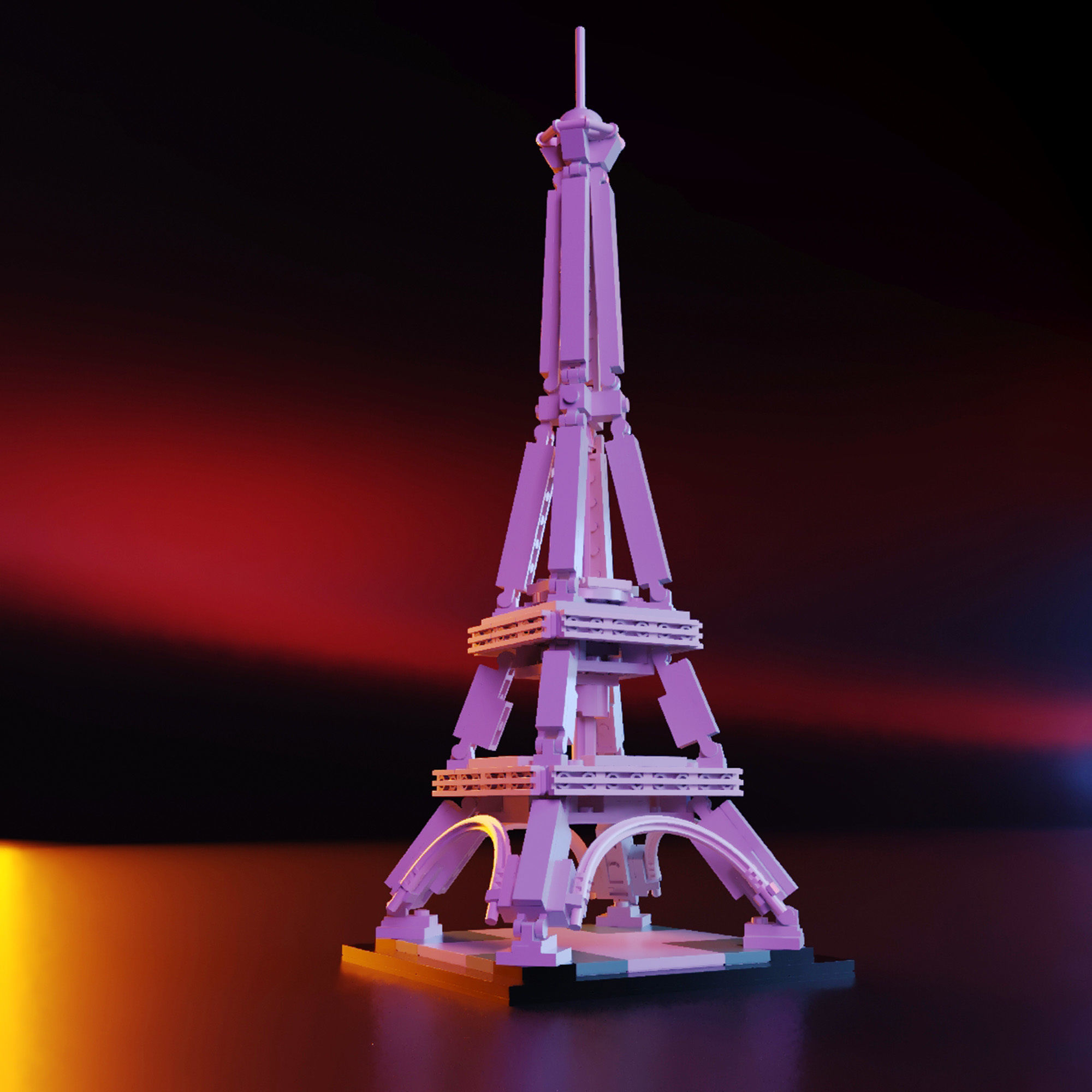 LEGO city Eiffel Tower stl 3D print model_2