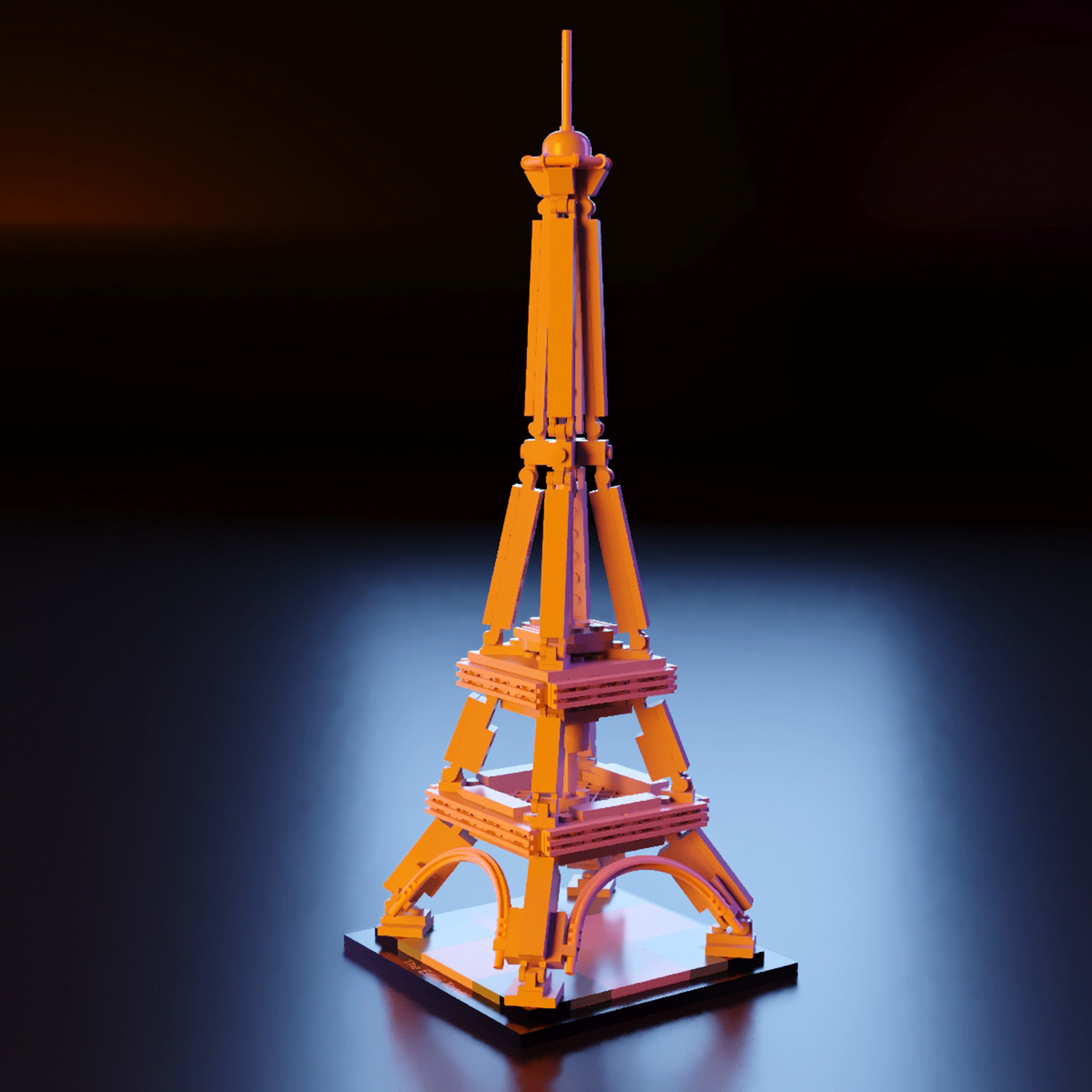 LEGO city Eiffel Tower stl 3D print model_4