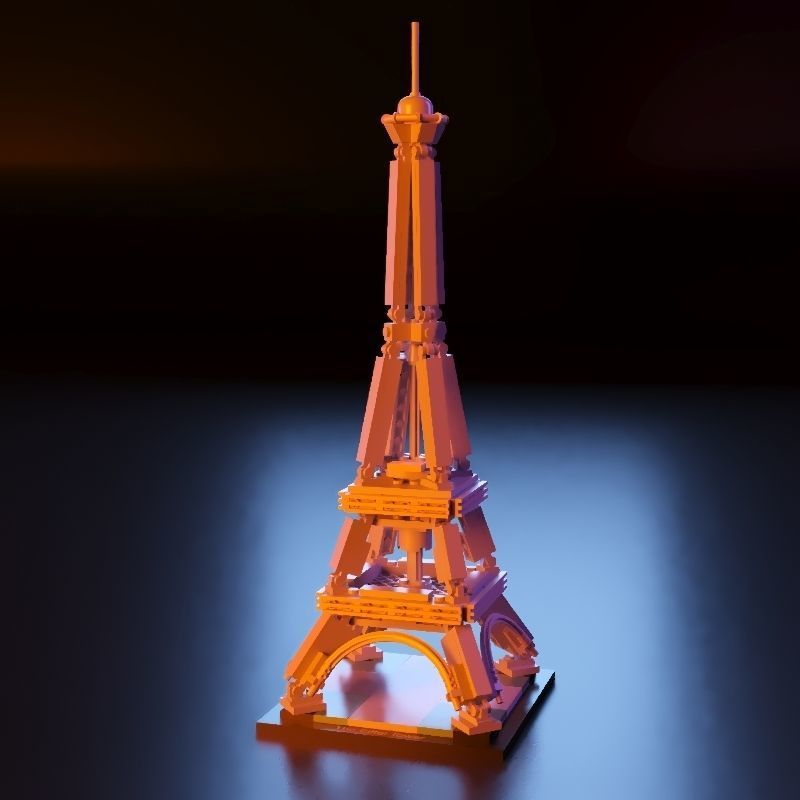 LEGO city Eiffel Tower stl 3D print model_6