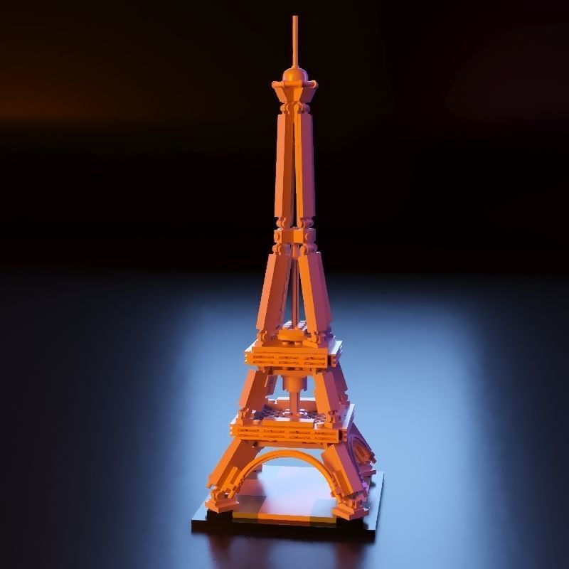 LEGO city Eiffel Tower stl 3D print model_9