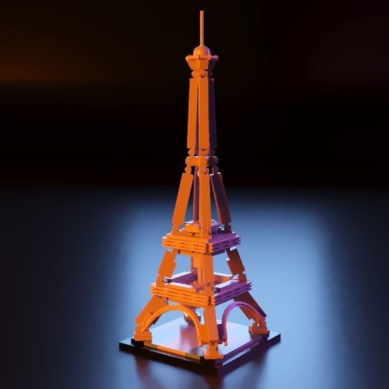 LEGO city Eiffel Tower stl 3D print model_8