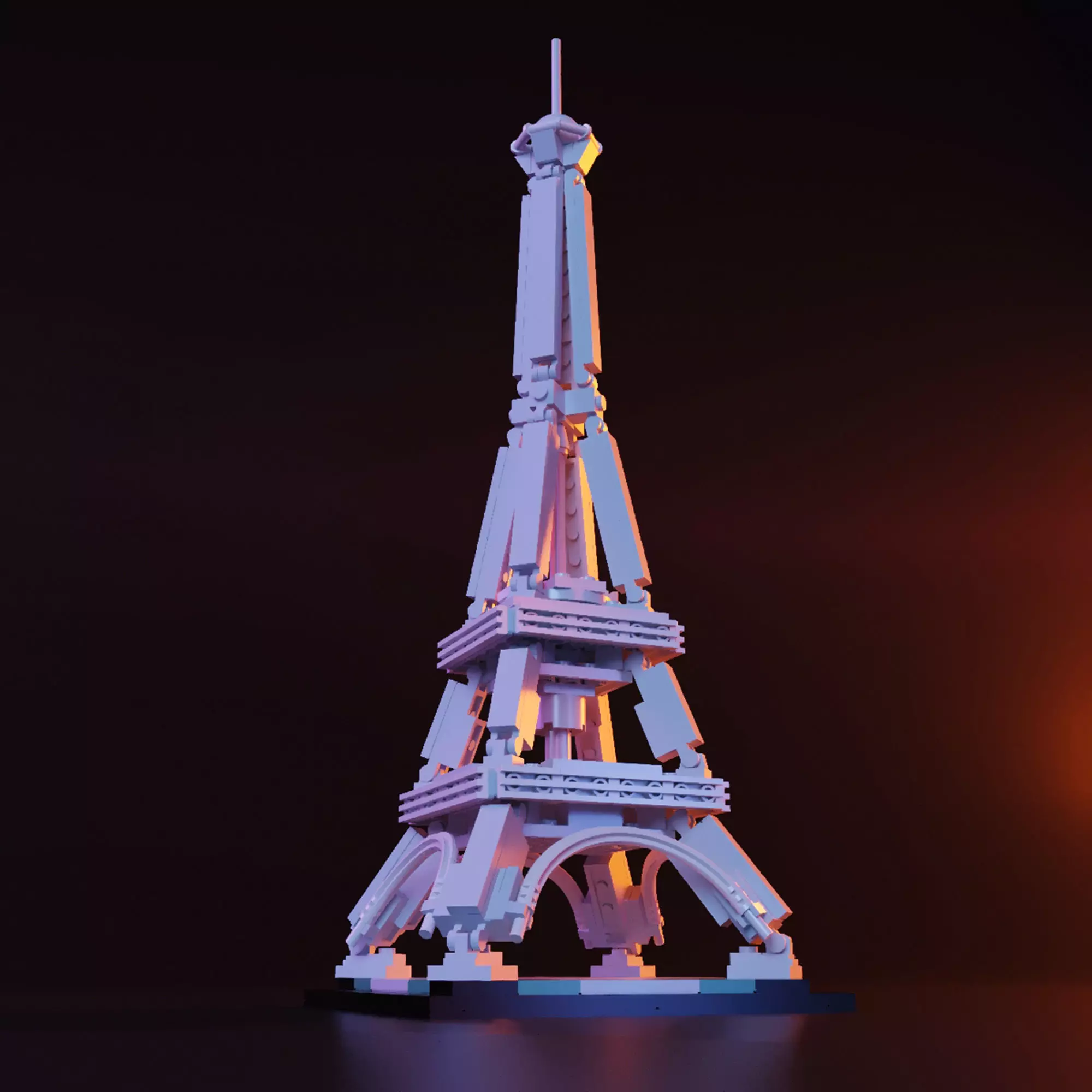 LEGO city Eiffel Tower stl 3D print model_0