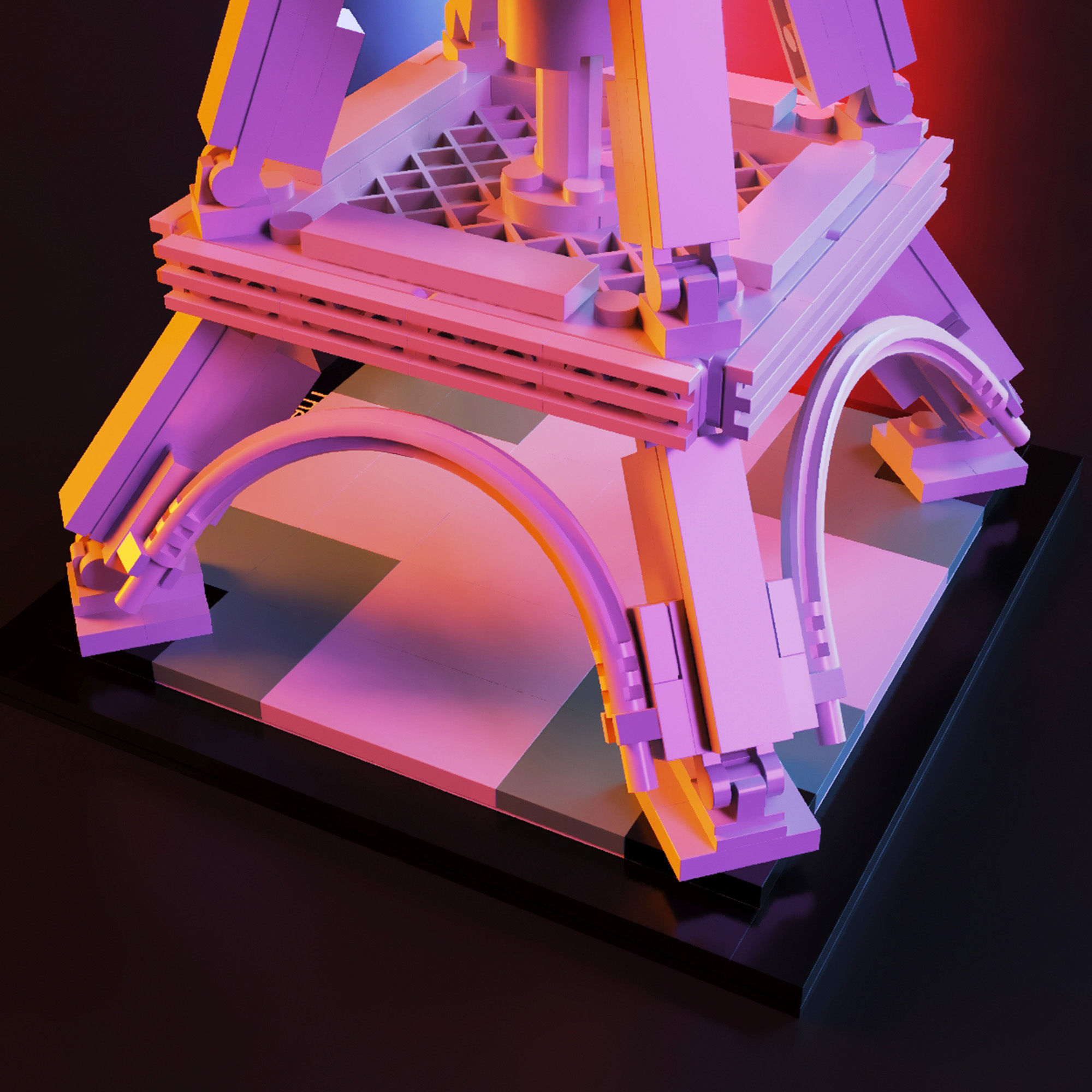 LEGO city Eiffel Tower stl 3D print model_3