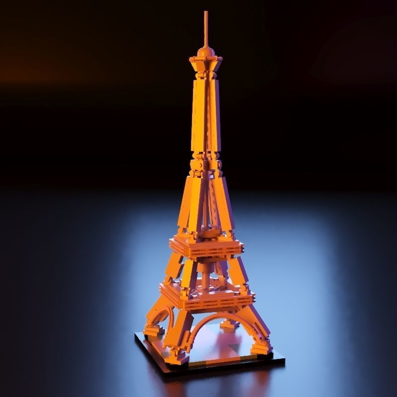 LEGO city Eiffel Tower stl 3D print model_10