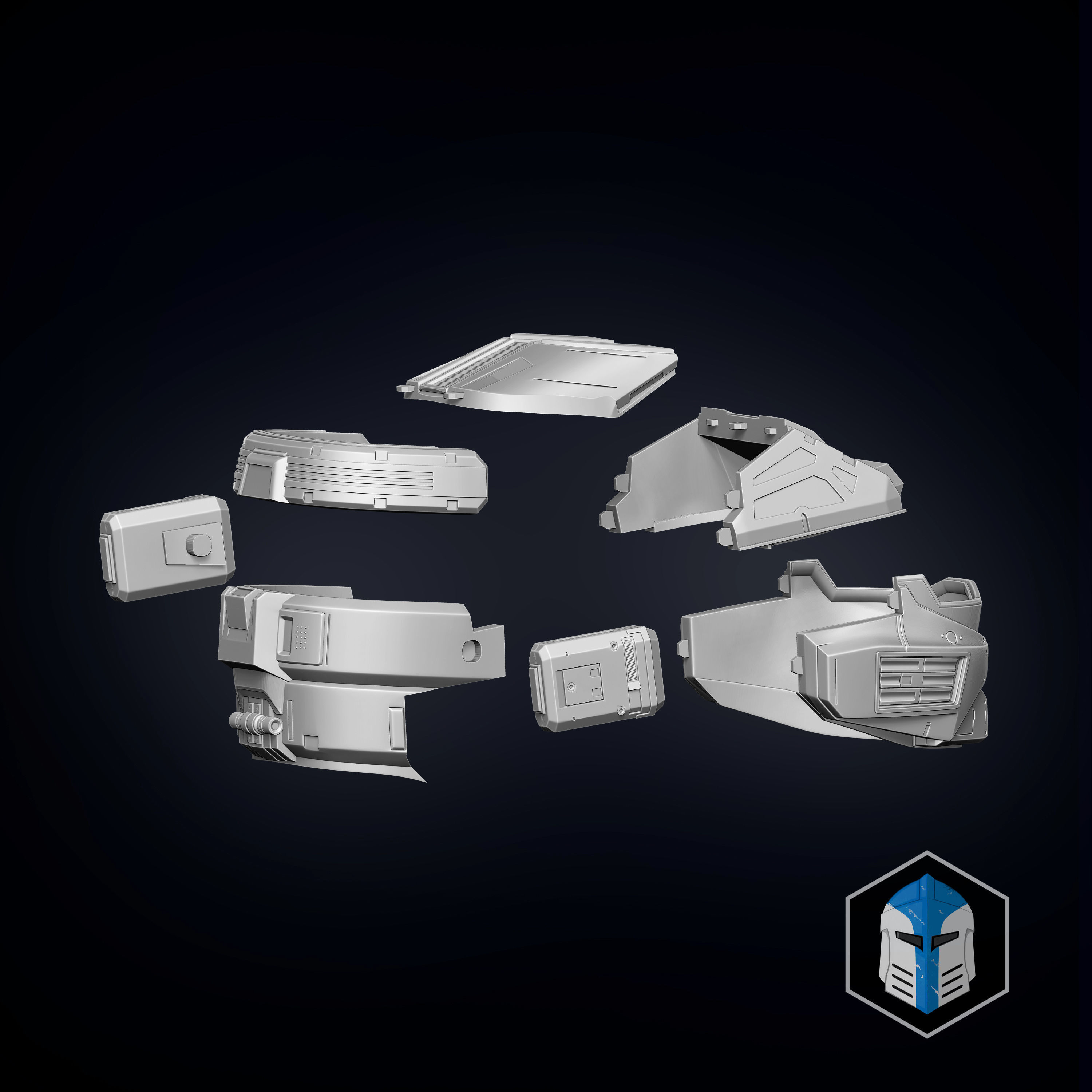 Spartan 125 - Kai Helmet - 3D Print Files 3D print model_5