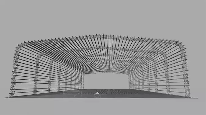 Warehouse under construction 3D model
