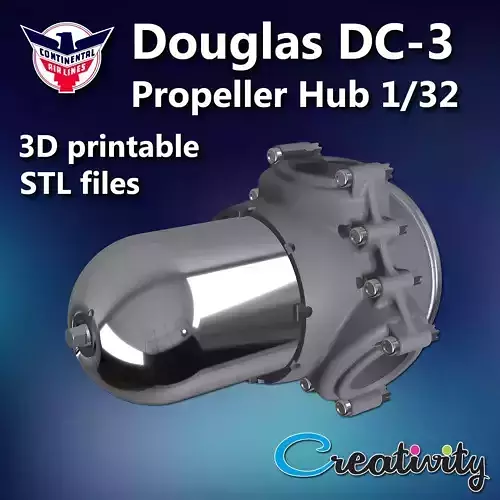 Douglas DC-3 Propeller Hub 1 32  3D print model