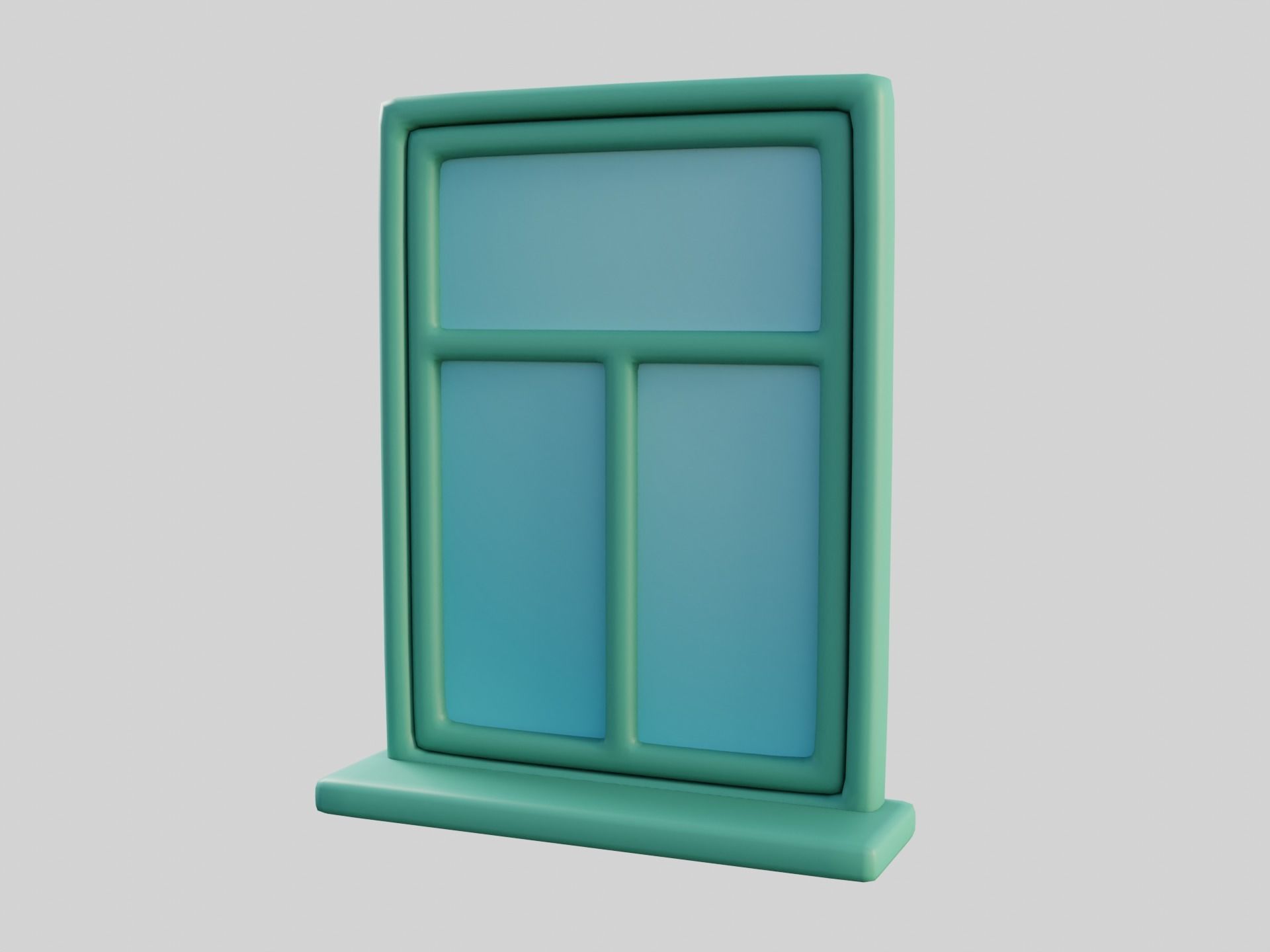 Cartoon Window 25a 3D model_9