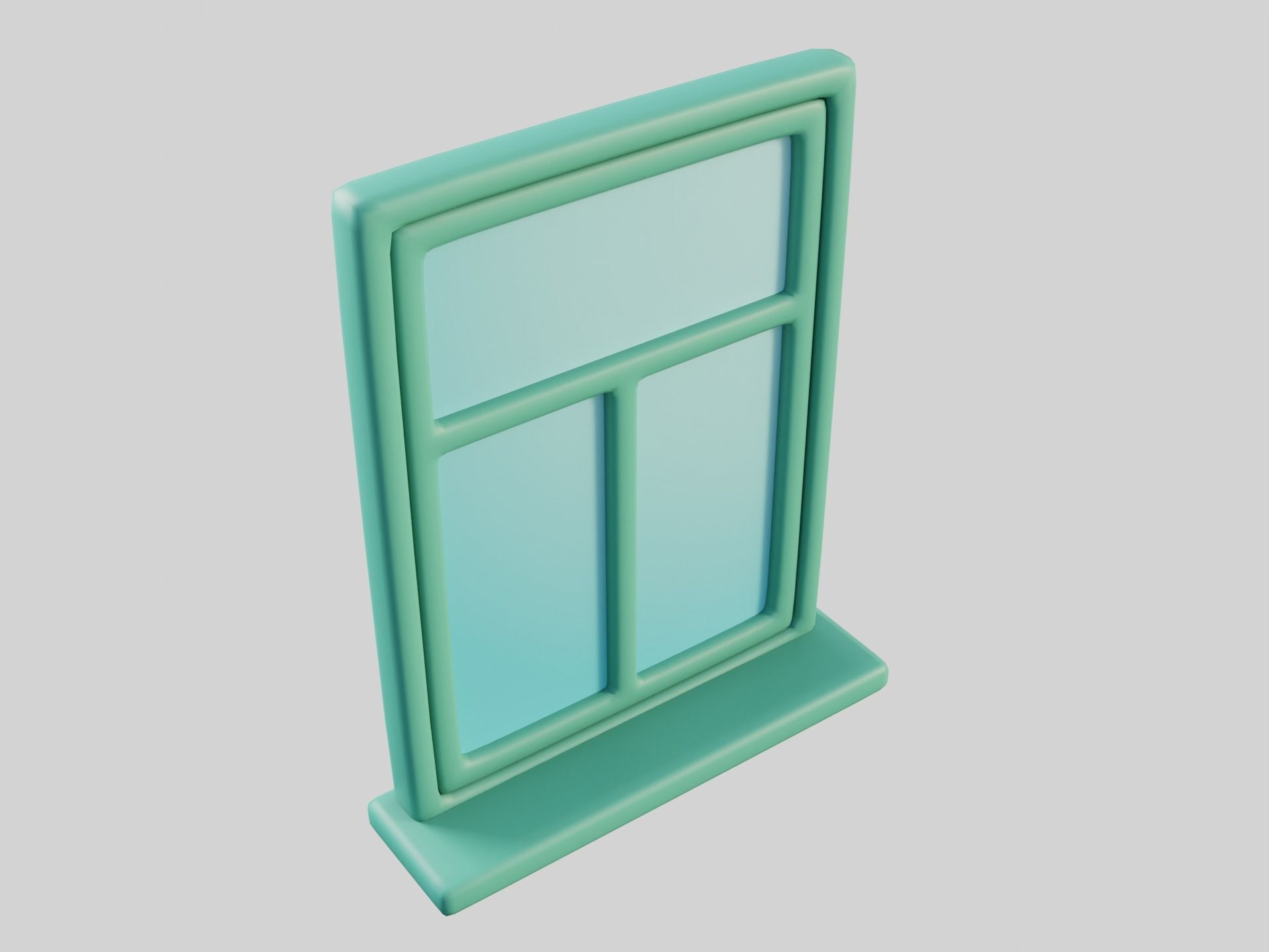 Cartoon Window 25a 3D model_10