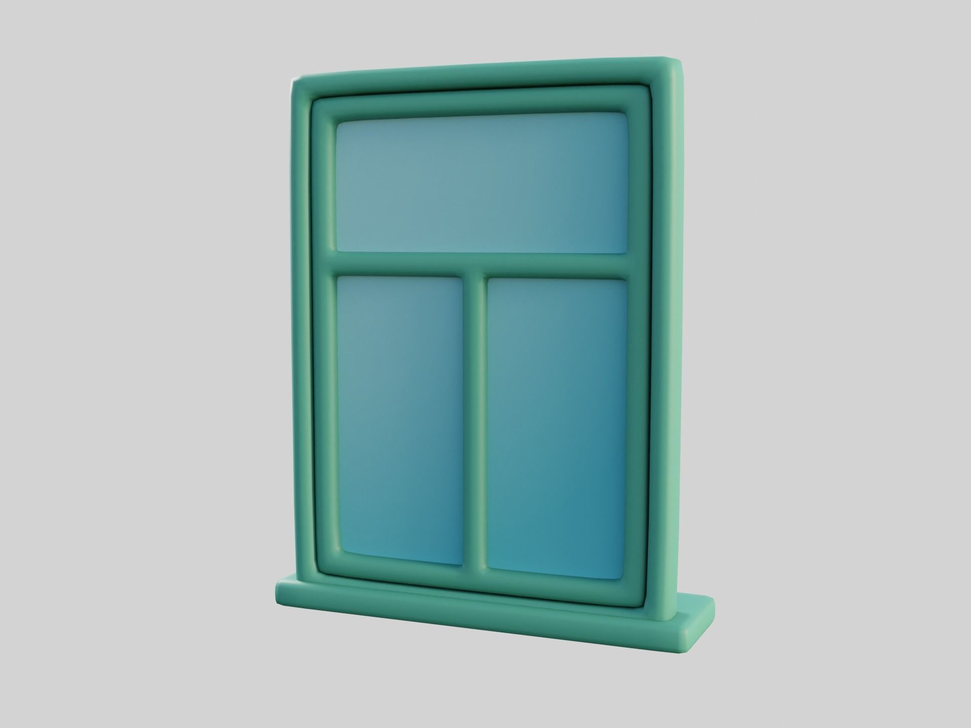 Cartoon Window 25a 3D model_4