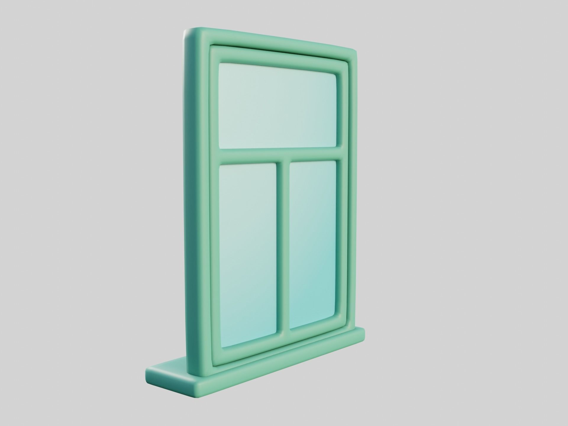 Cartoon Window 25a 3D model_6