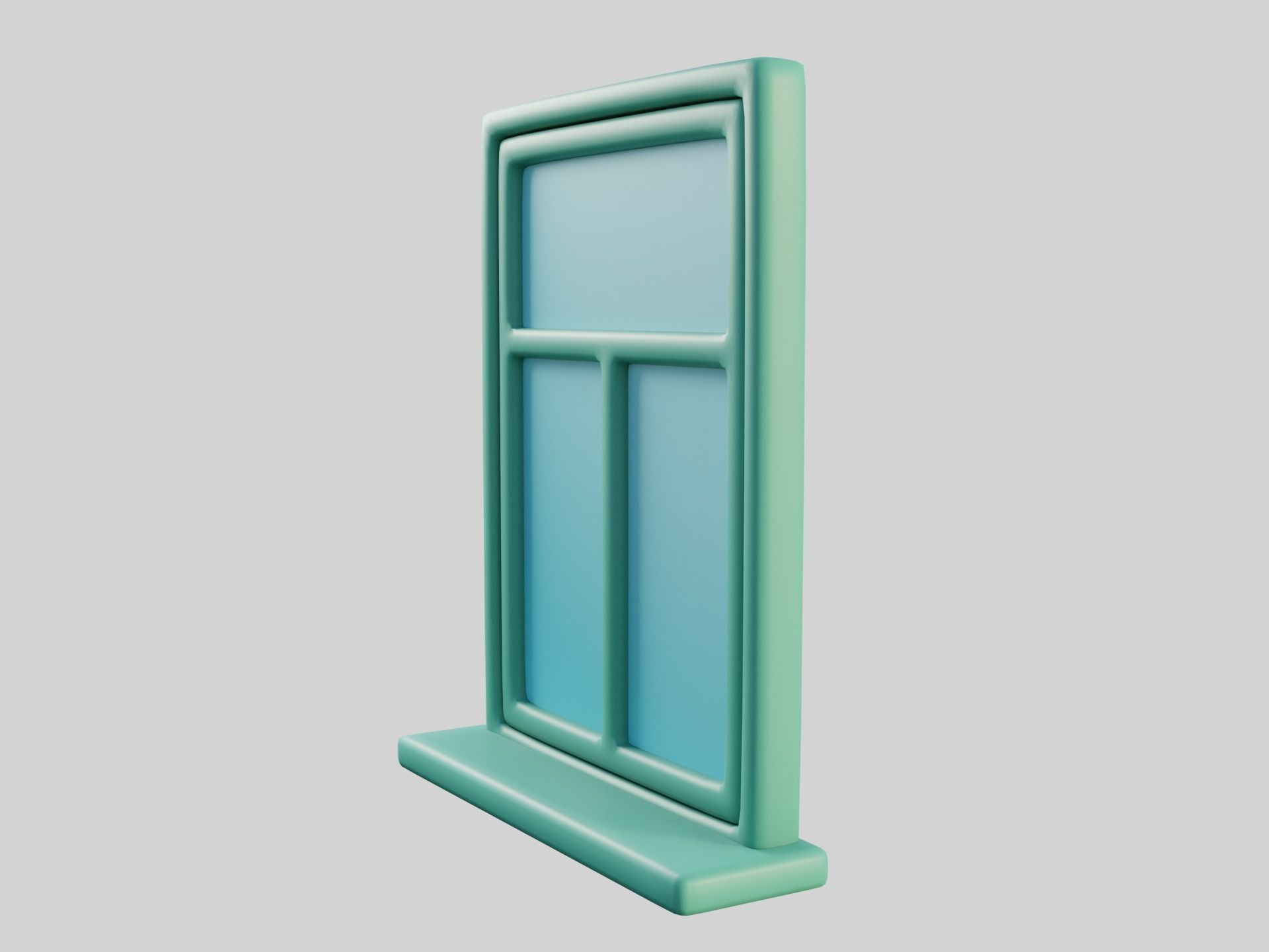 Cartoon Window 25a 3D model_8