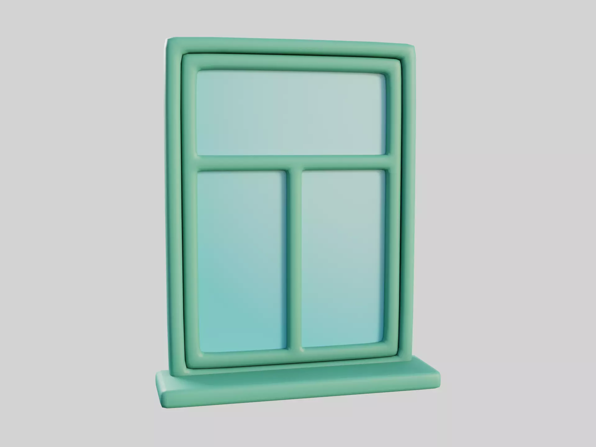 Cartoon Window 25a 3D model_0