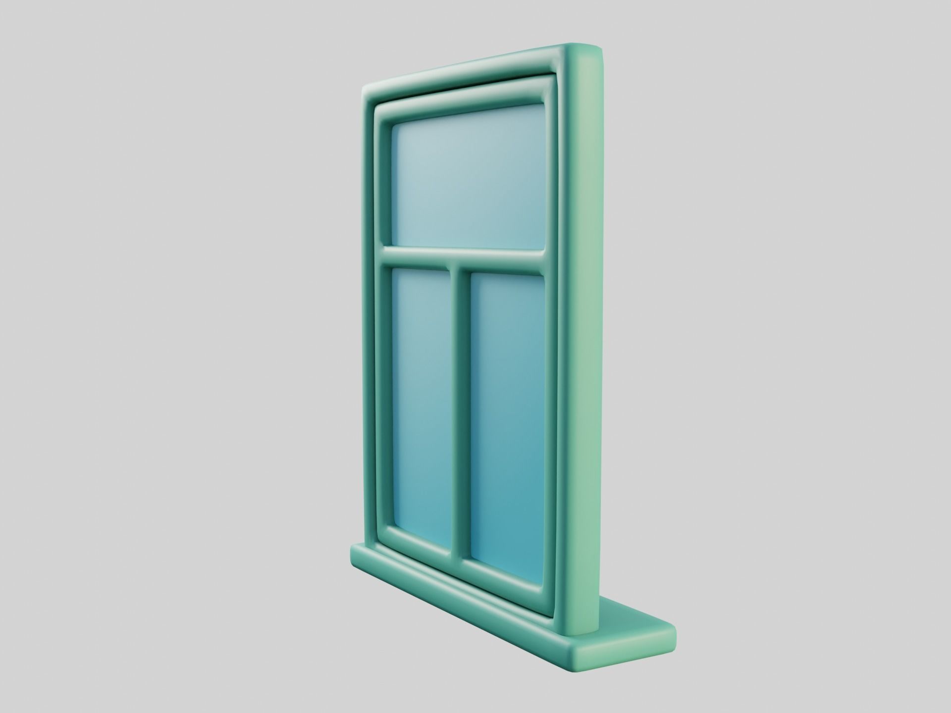 Cartoon Window 25a 3D model_3