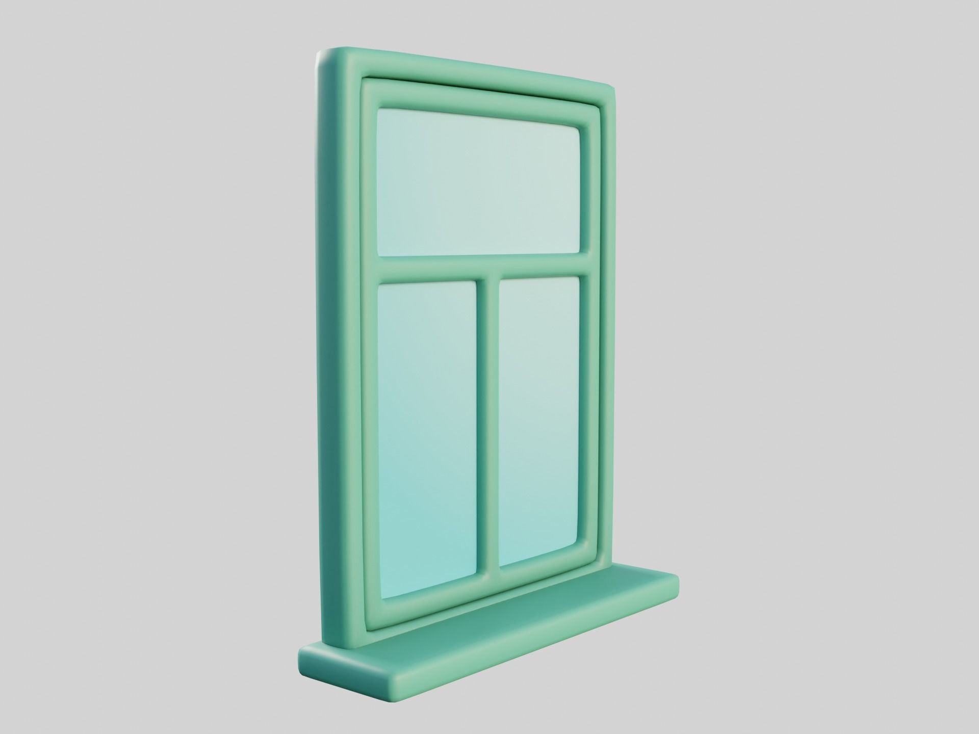 Cartoon Window 25a 3D model_1