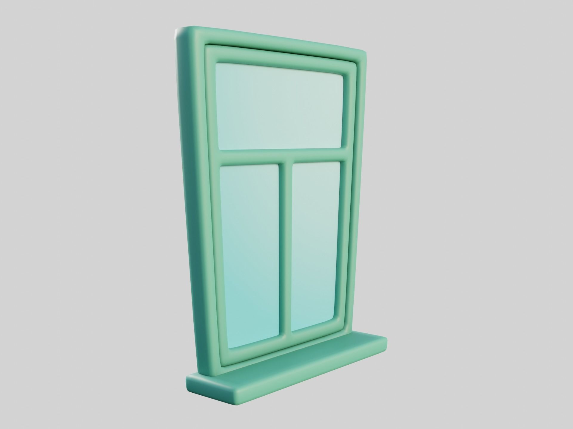 Cartoon Window 25b 3D model_1