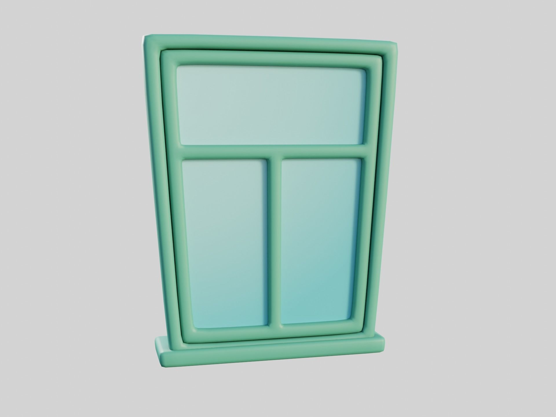 Cartoon Window 25b 3D model_5