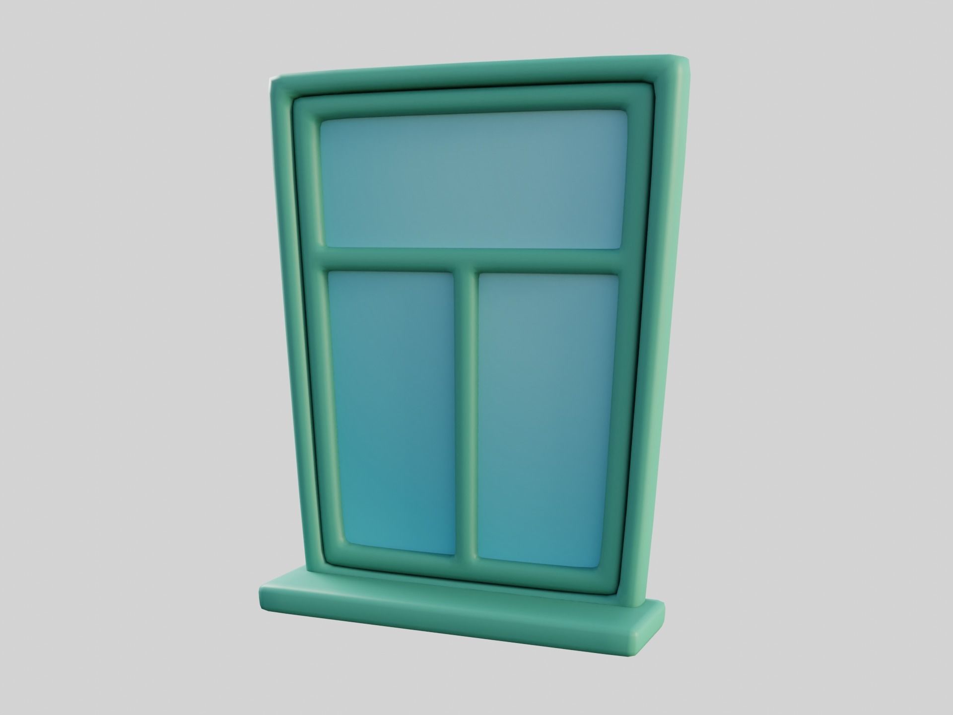 Cartoon Window 25b 3D model_9